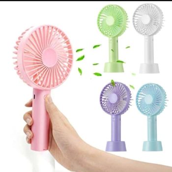 Portable USB rechargeable mini fan with random colour
