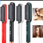 Hair Straightener Iron Brush Straight Hair Comb 2-in-1 Hair Straightener Curling Professional Styling Brush Hair Curler & Straightener For Women (random Color)Hair