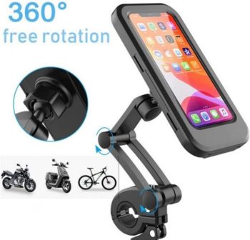Waterproof magnetic biycycle mobile phone holder 360 rotation