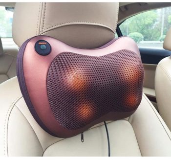 Car Head Massage Pillow – Electric Neck & Shoulder Massager with Heat & Vibration