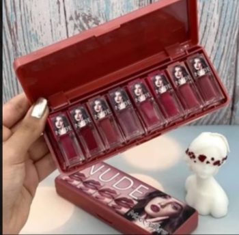 Mocallure Dark Nude Matte Lip Gloss Set – 8 Long-lasting Shades For All Skin Tones