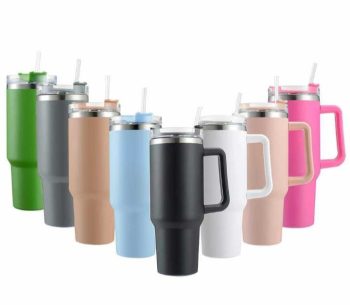 Stanley 40 Oz (1200ml) Stainless Steel Vacuum Insulated Tumbler With Straw – Leak-proof Quencher Cup For Hot & Cold Beverages, Travel Mug, Gym Water Bottle, Coffee Thermos -random Colors | Stanley | (with Bo