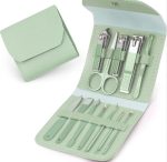 Brandomatic Manicure Kit, 16-in-1, Nail Clippers, Cuticle Scissors, Nail Files, Nail Polish